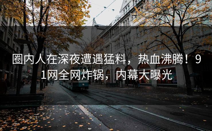圈内人在深夜遭遇猛料，热血沸腾！91网全网炸锅，内幕大曝光  第1张