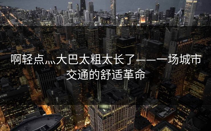 啊轻点灬大巴太粗太长了——一场城市交通的舒适革命  第1张