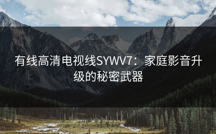 有线高清电视线SYWV7：家庭影音升级的秘密武器  第1张